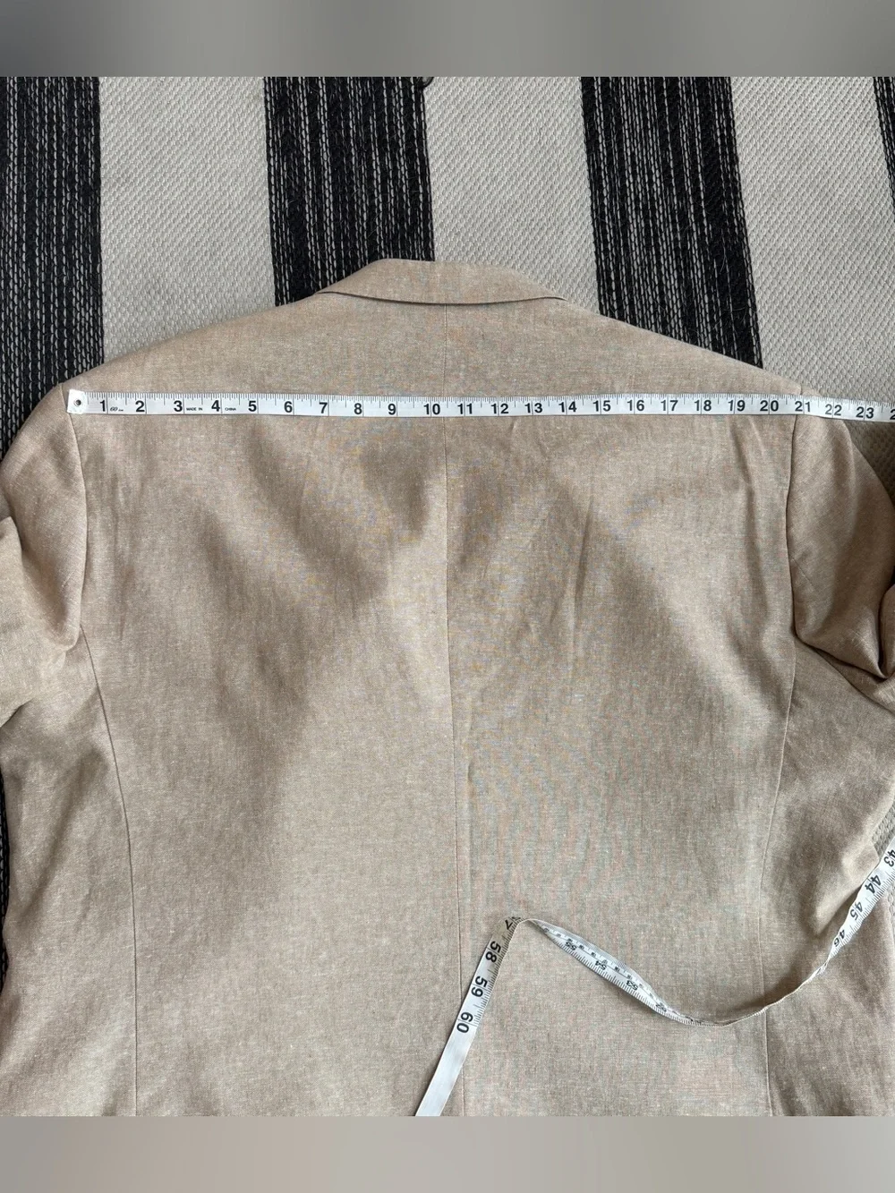 Stafford Men's Ivory Signature Linen Blend Tailored Blazer Jacket Size 52R